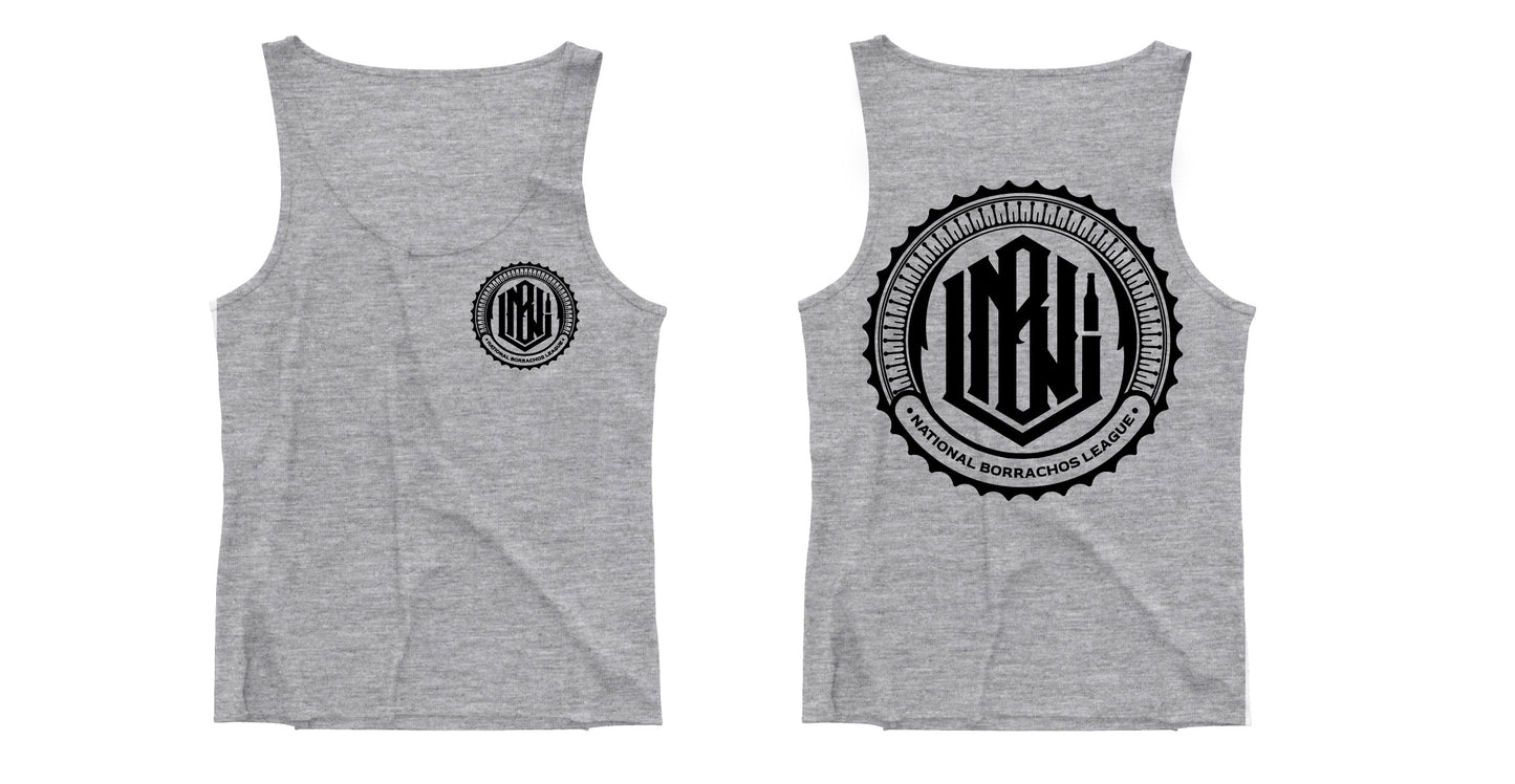 Heather gray & black Borrachos Monogram Tank top