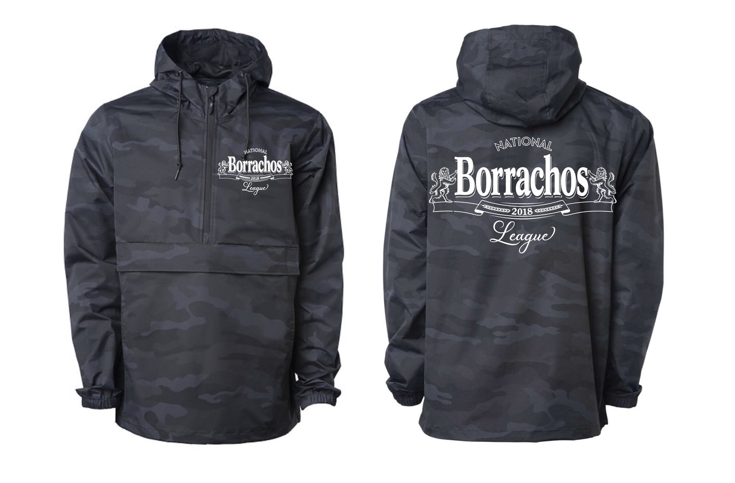black camouflage Borrachos Windbreaker