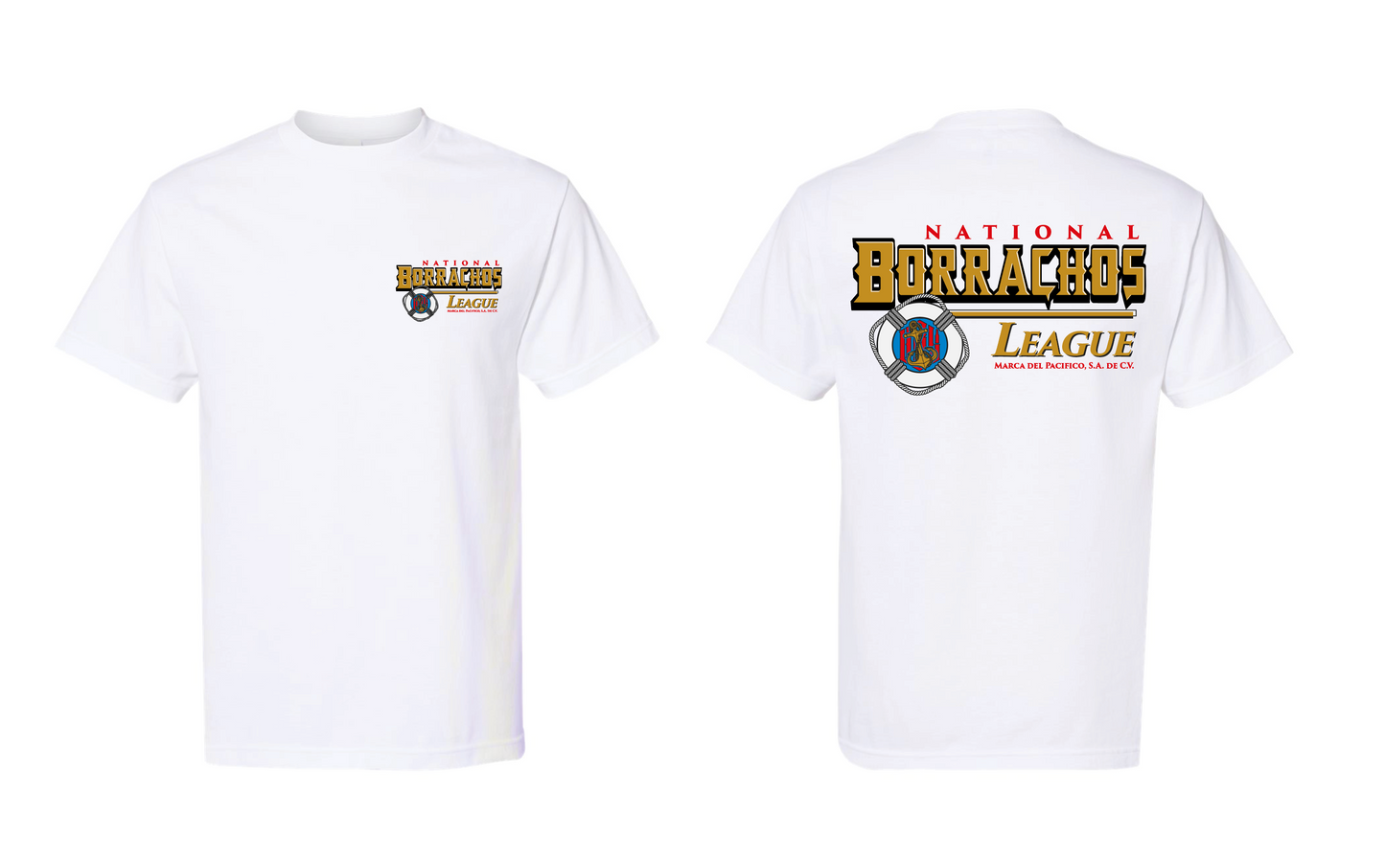 White Pacifico style Borrachos shirt
