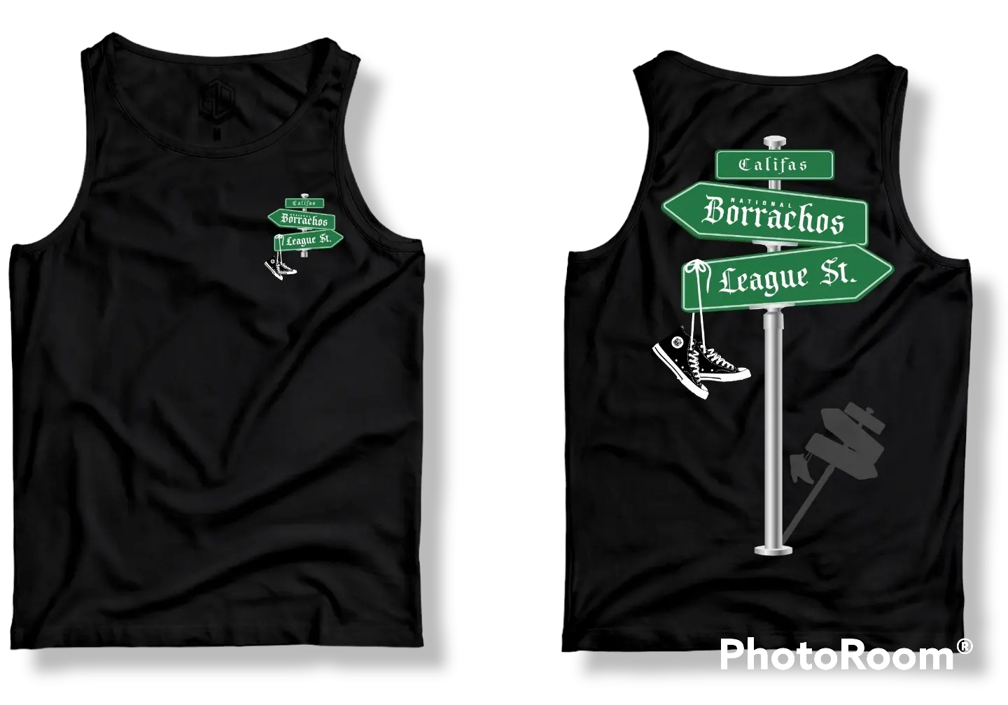 Black Street Sign Tank top