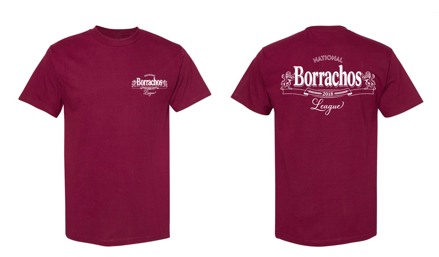 Burgundy Borrachos T shirt